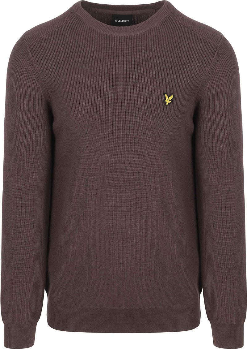 Lyle & Scott Rib Pullover Braun - Größe M günstig online kaufen
