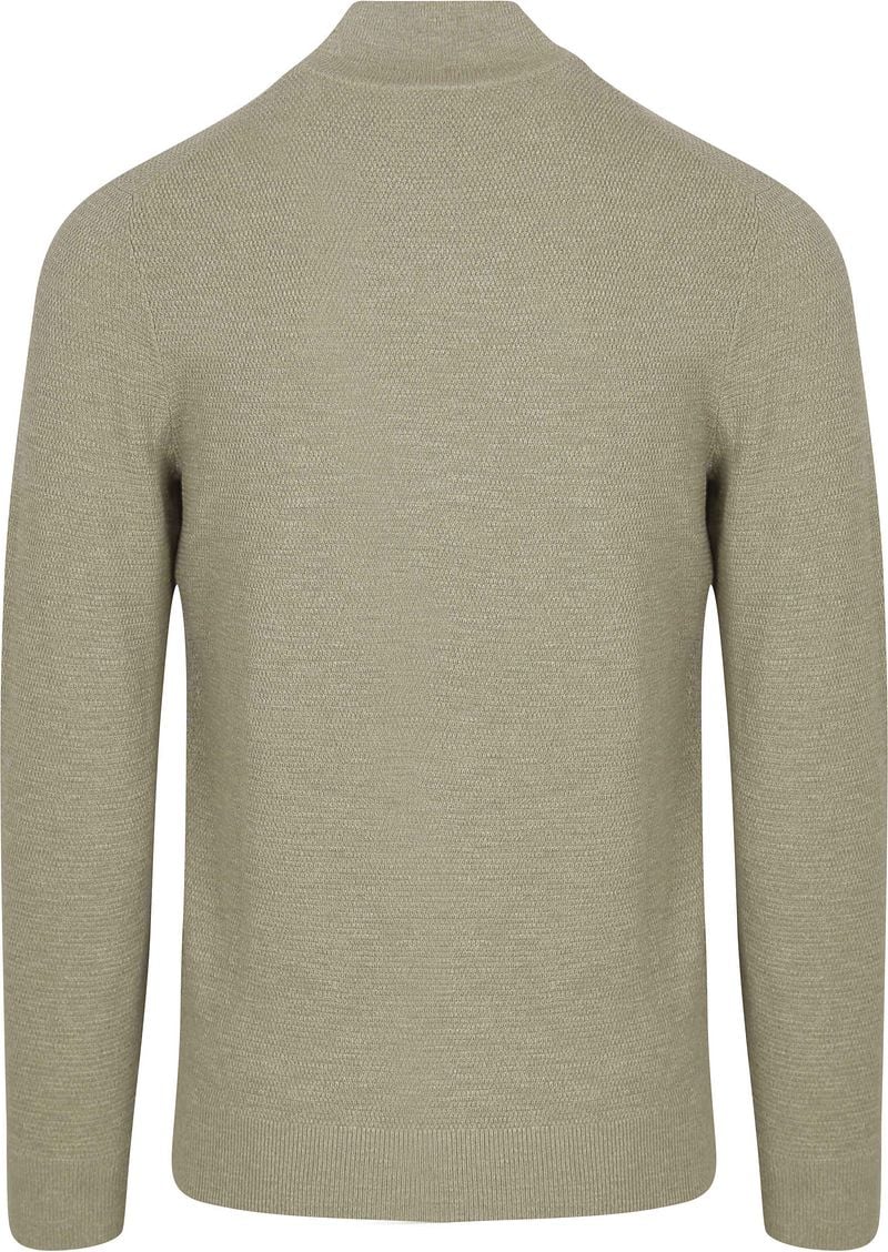 Profuomo Half Zip Pullover Struktur Mid Grün - Größe XL günstig online kaufen