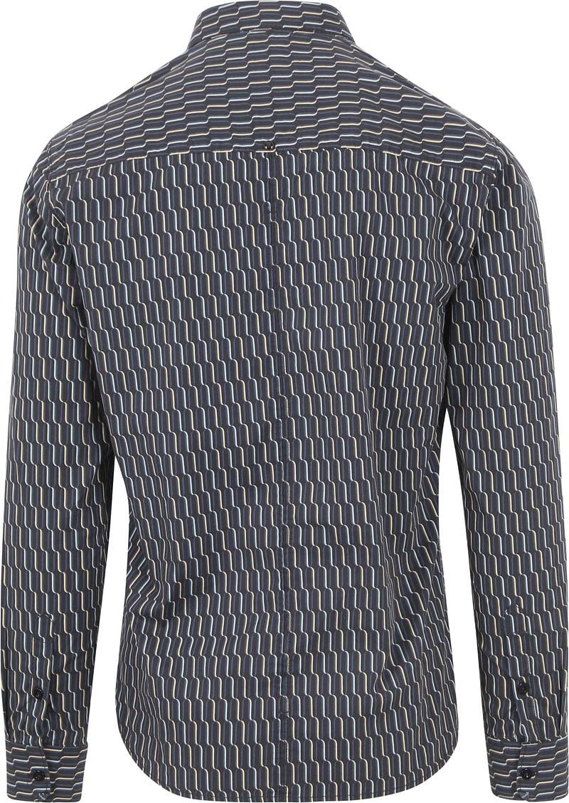 NO EXCESS Langarmhemd "No Excess Stilvolles Hemd mit Allover-Muster" günstig online kaufen