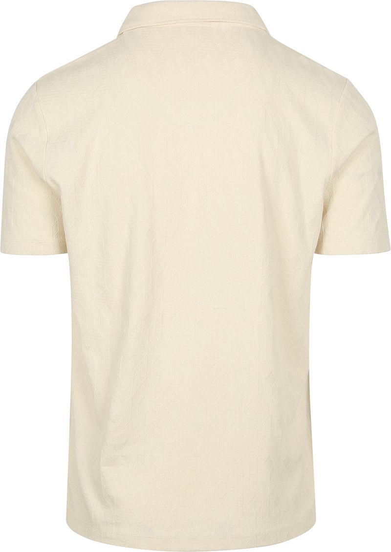 No Excess Poloshirt Terry Jacquard Ecru