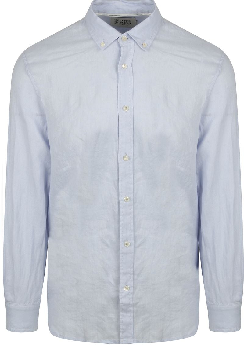 Scotch and Soda Leinenhemd Hellblau Button Down  - Größe XL günstig online kaufen