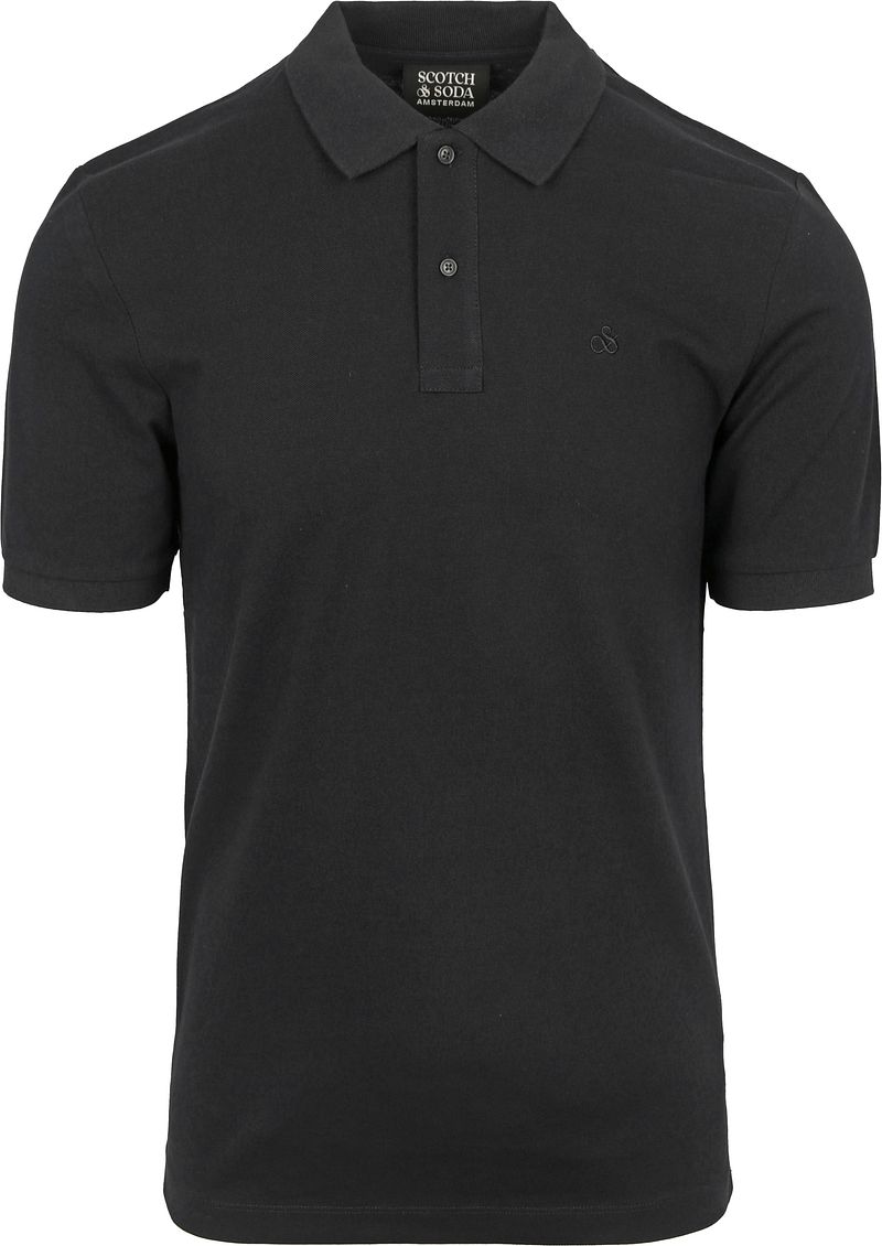 Scotch and Soda Core Piqué Polo Zwart