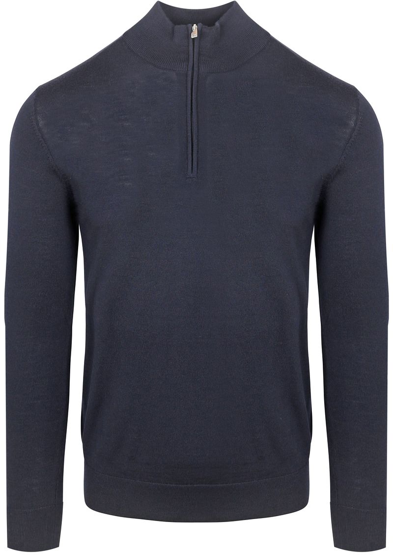 PROFUOMO Heren Truien & Vesten Pullover Half Zip Donkerblauw