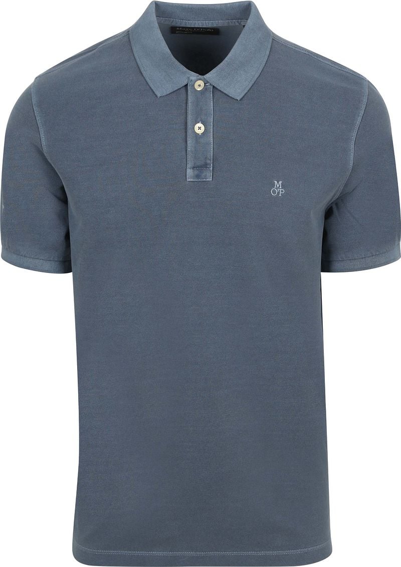 Marc O'Polo Poloshirt Faded Storm Blauw