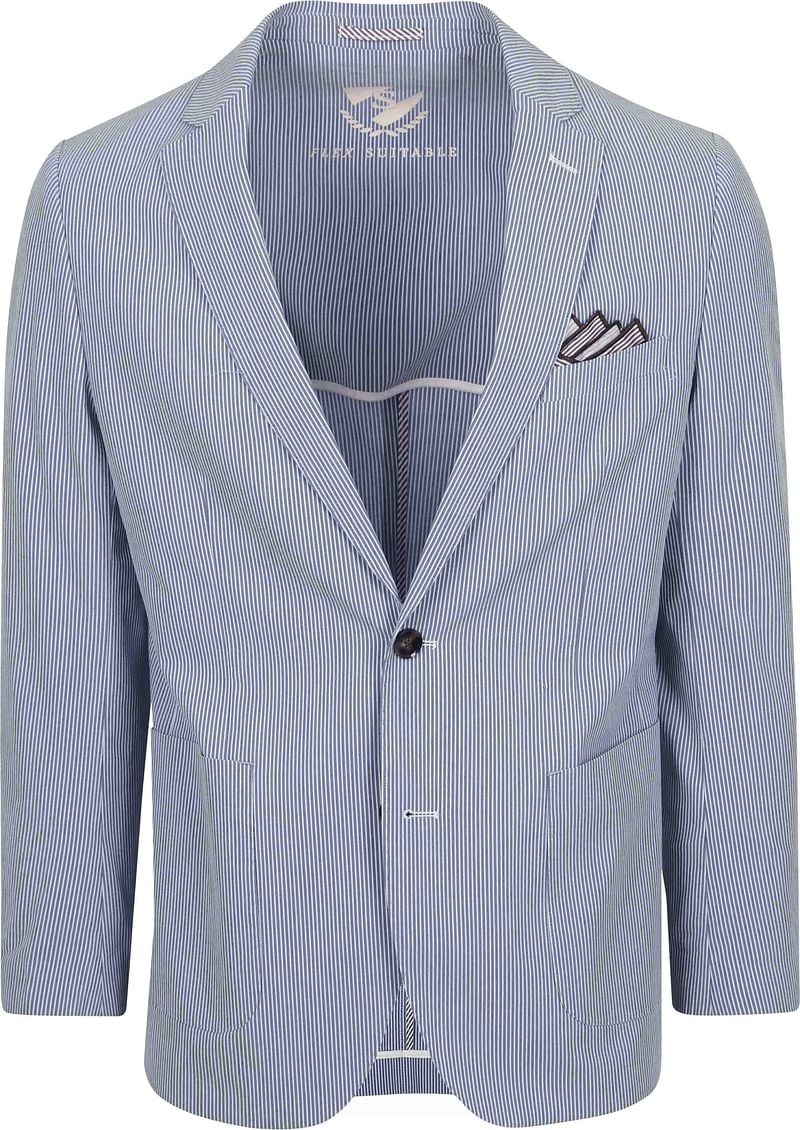 Suitable Blazer Lind Streifen Blau - Größe 48 günstig online kaufen