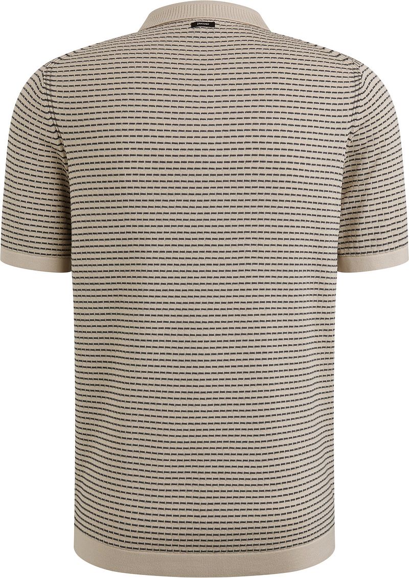 Vanguard Knitted Poloshirt Print Beige