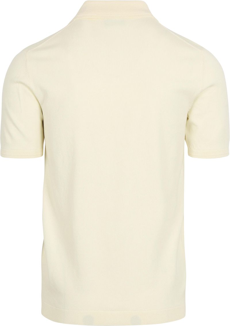 No Excess Half Zip Poloshirt Off White