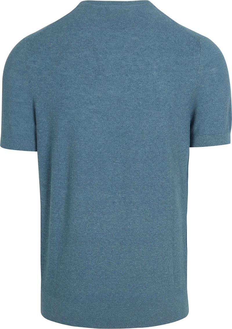 Suitable Piqué T-shirt Linnen Blauw