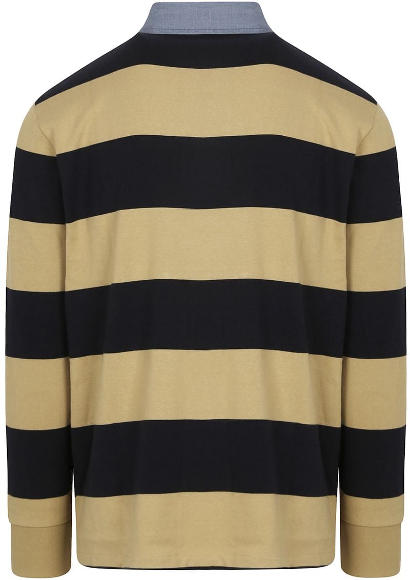 Gant Heavy Rugger Shield Poloshirt Streifen Navy Beige - Größe XL günstig online kaufen