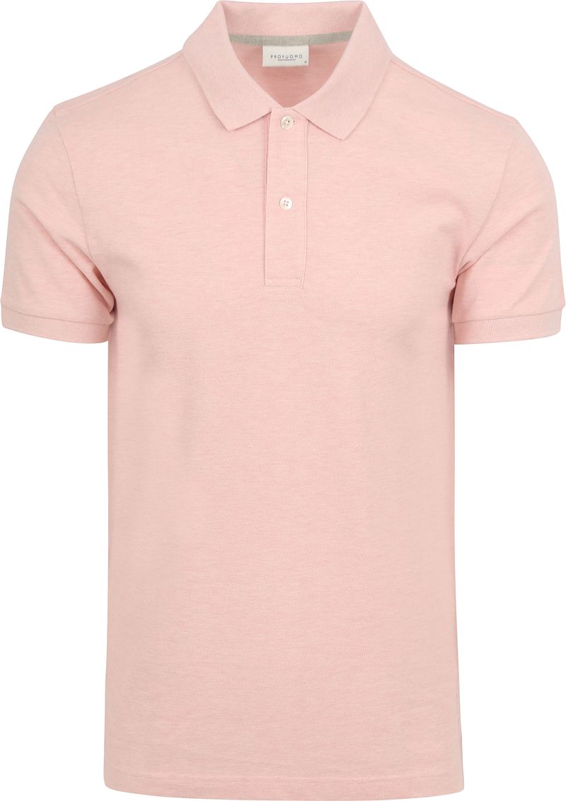 Profuomo Polo Shirt Korte Mouw Piqué Poloshirt Roze