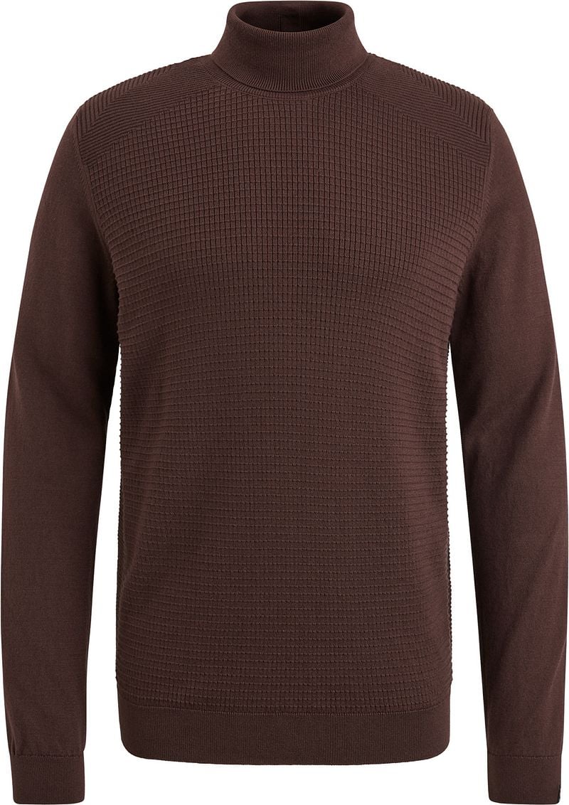 Vanguard Sweater Coltrui Structuur Bruin