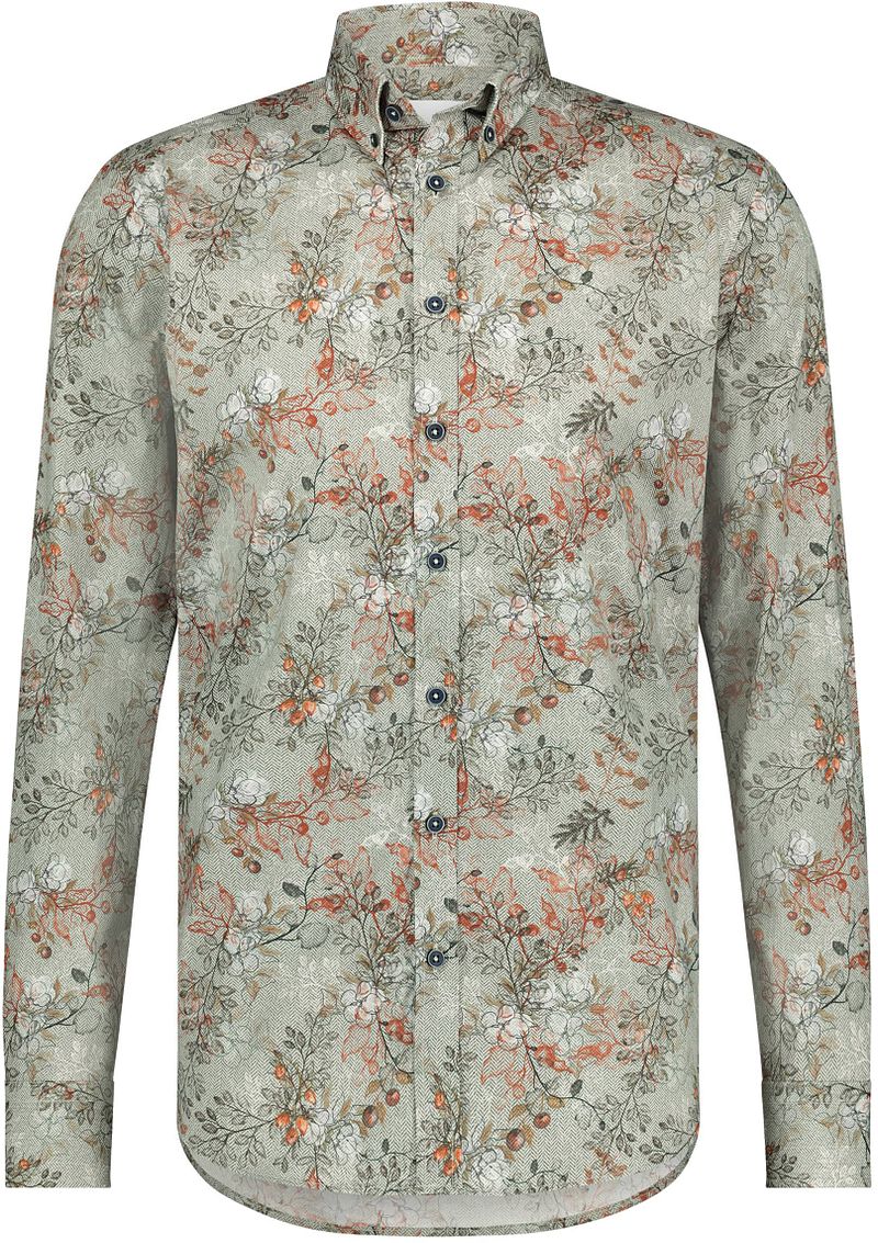 State of Art Chemise Impression Vert Multicoloré taille M