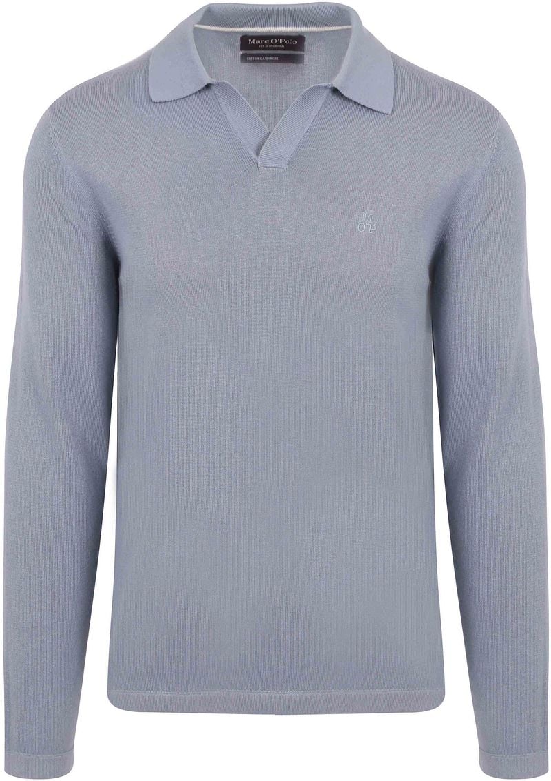 Marc O'Polo Longsleeve Poloshirt Riva Hellblau - Größe XL günstig online kaufen