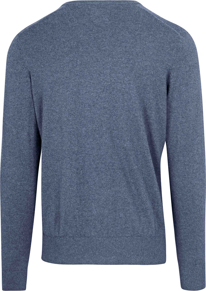 Steppin' Out Trui Cashmere V-hals Kobaltblauw