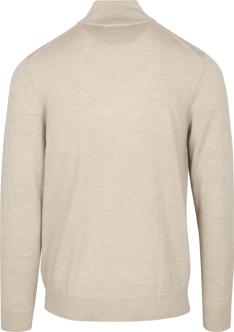 Profuomo Half Zip Pullover Merinowol Ecru