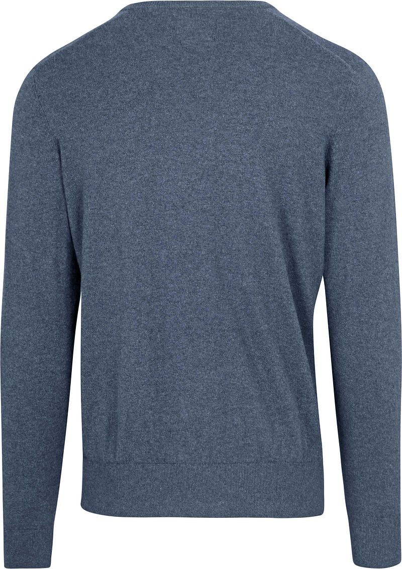 Steppin' Out Pullover V-hals Merinowol Kobaltblauw