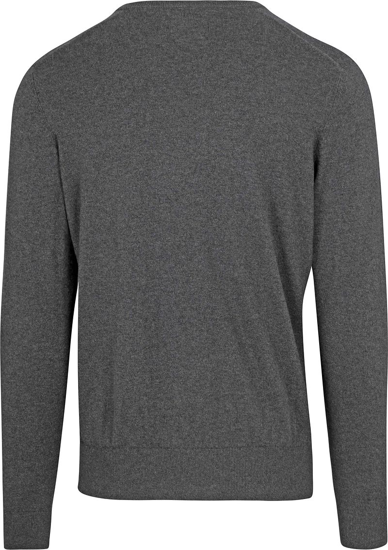 Steppin' Out Pullover V-hals Merinowol Antraciet