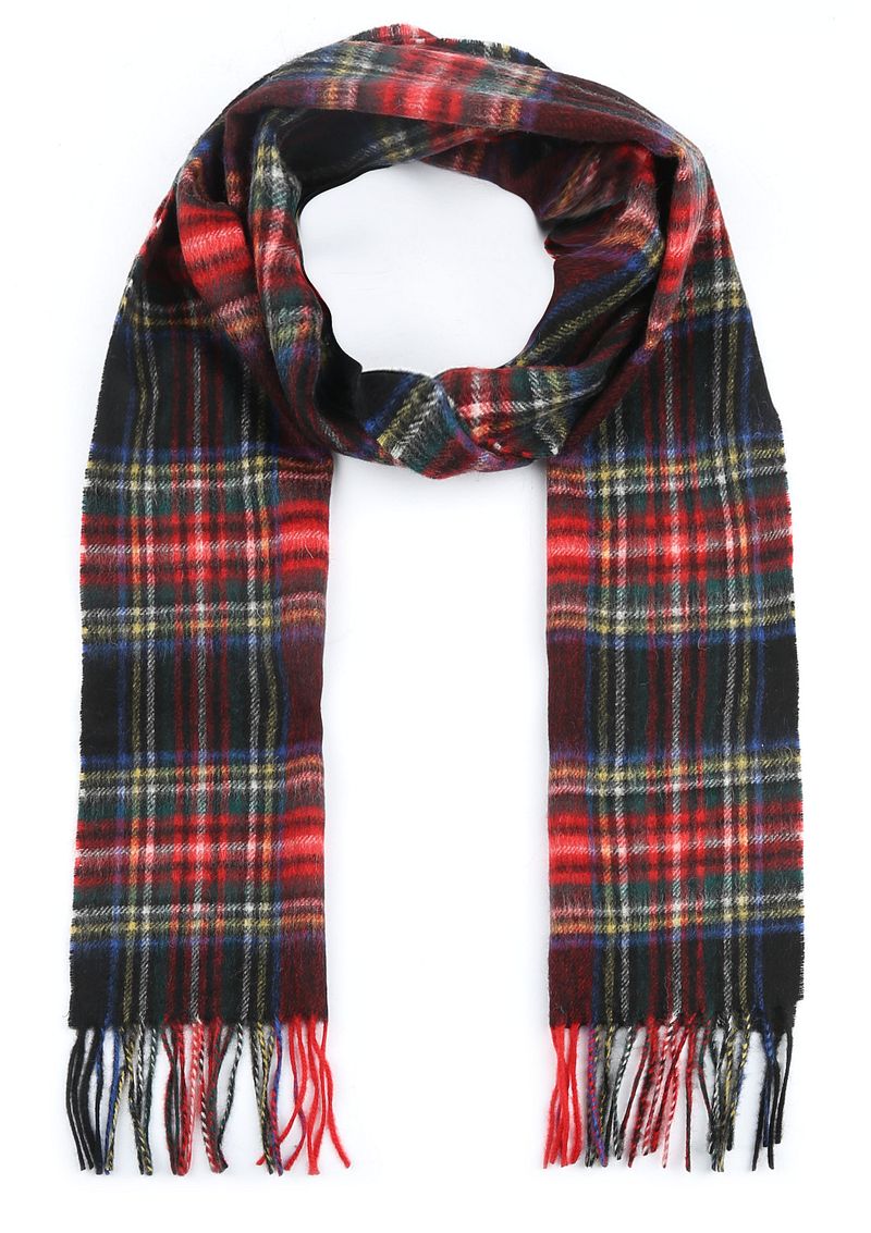 Barbour Sjaal Stewart Lamswol Rood -