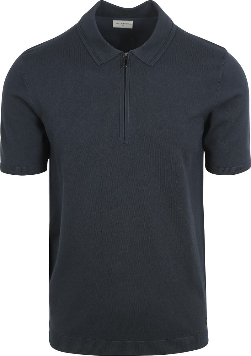 No Excess Half Zip Poloshirt Navy - Größe 3XL günstig online kaufen