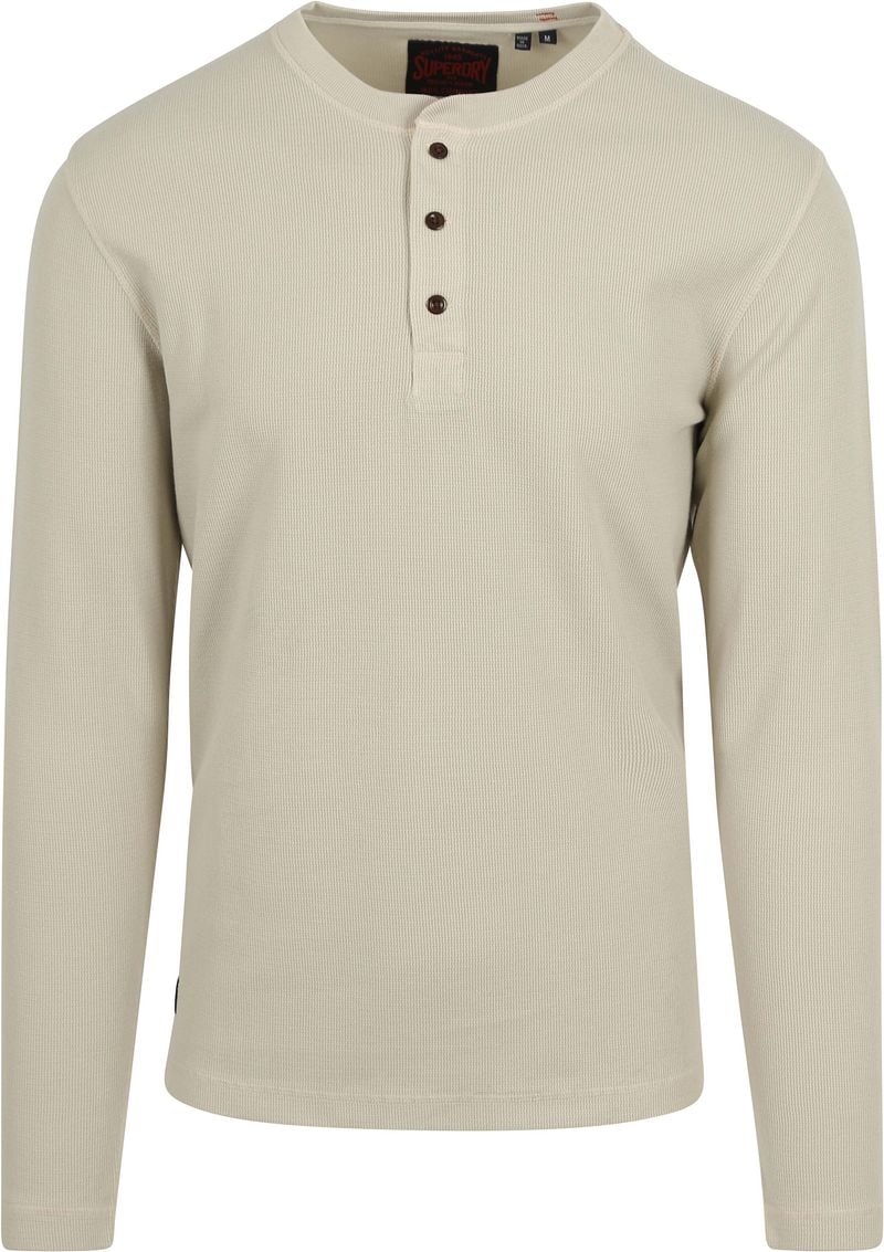 Superdry Waffle Pullover Beige - Größe M günstig online kaufen