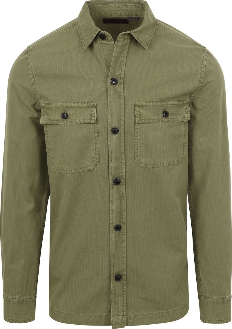 Superdry Militaire Overshirt Groene Shirts Green Heren