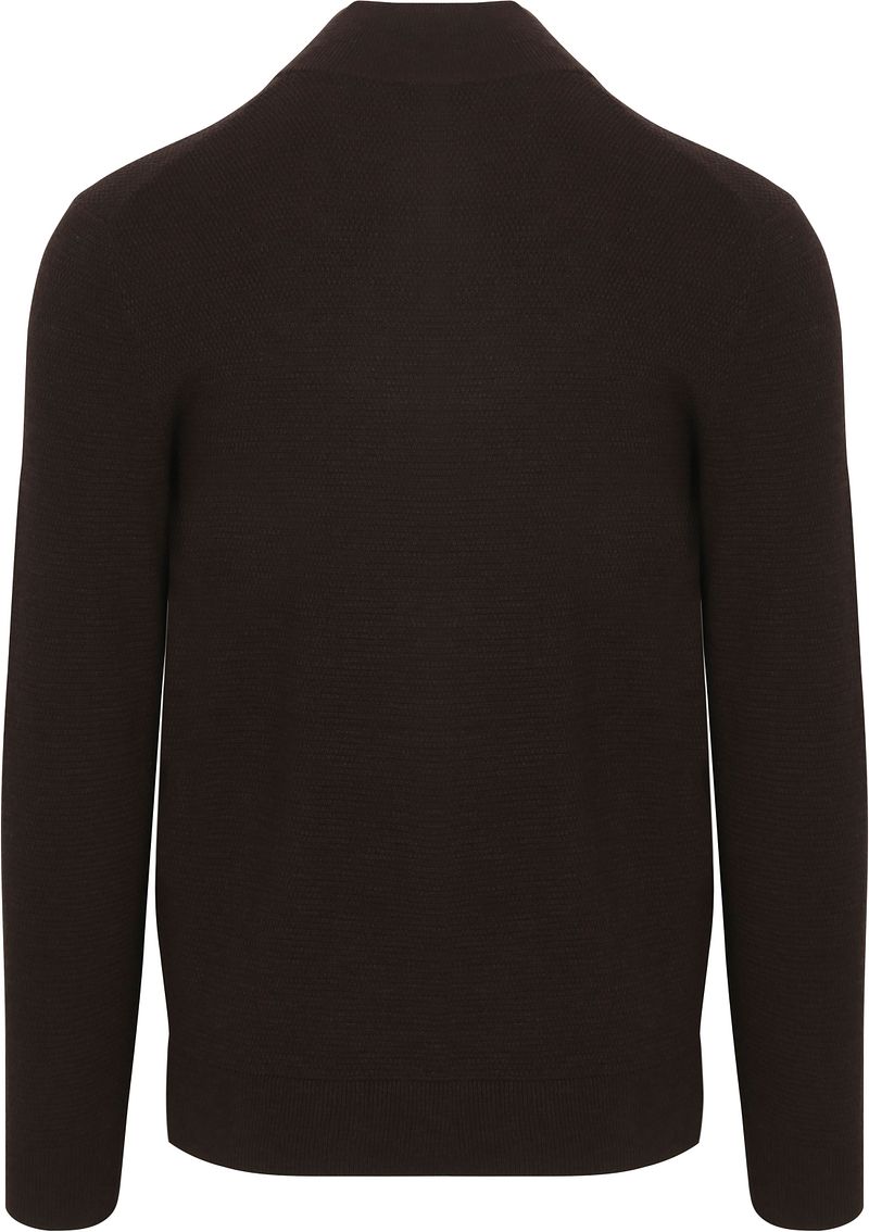 Profuomo Half Zip Pullover Structure Braun - Größe XXL günstig online kaufen