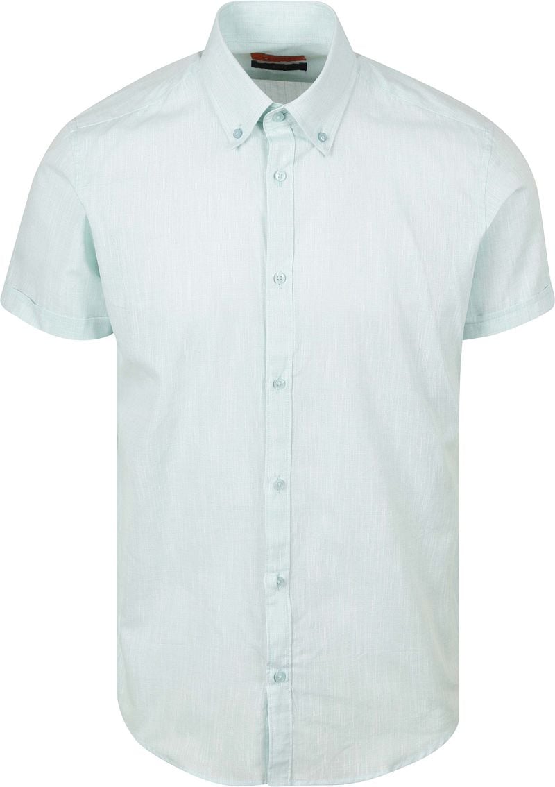 Suitable Short Sleeves Hemd Cotton Slub Hellgrün - Größe M günstig online kaufen