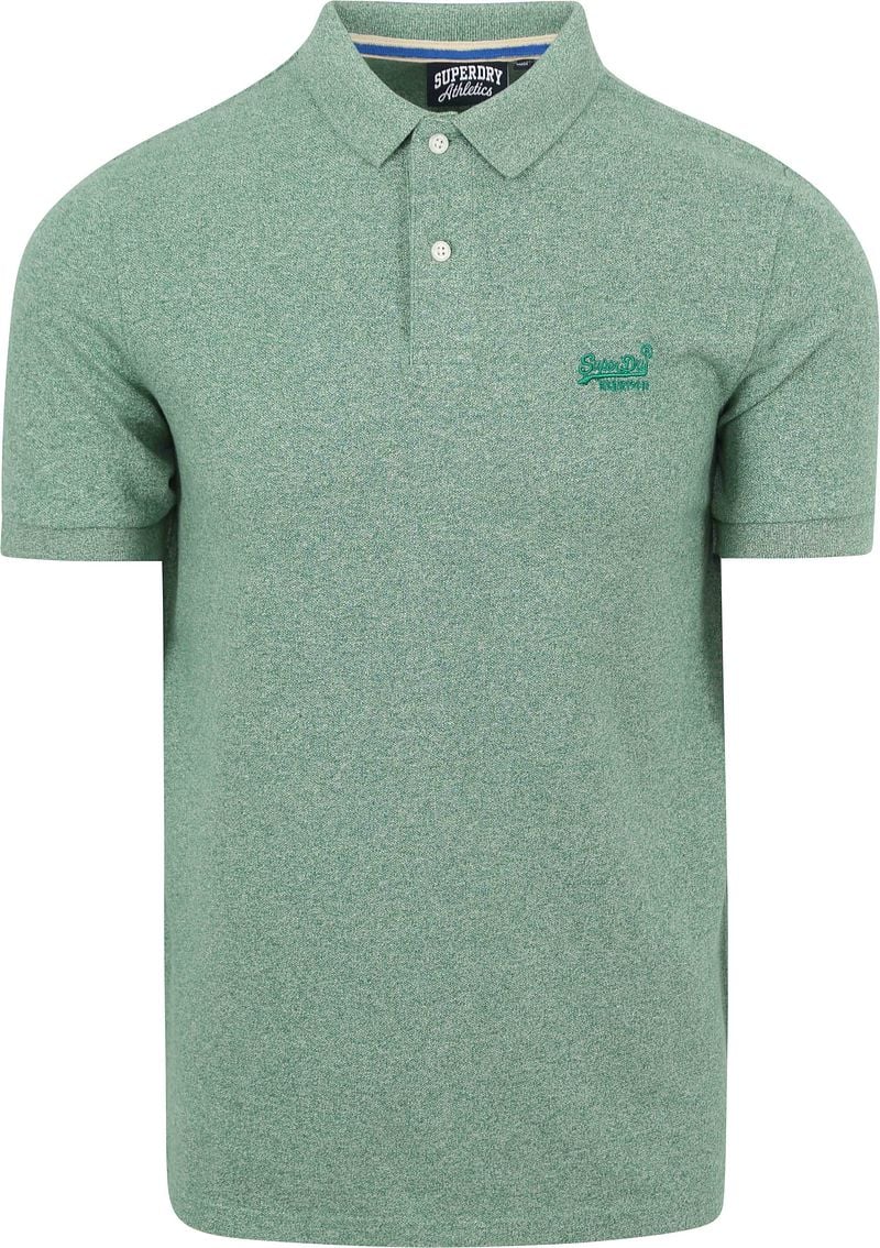 Superdry Piqué Poloshirt Melange Groen