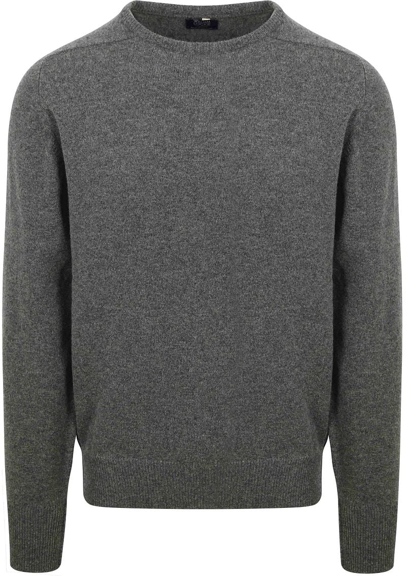 William Lockie O-Auschnitt Pullover Lammwolle Gliff Grau - Größe XL günstig online kaufen