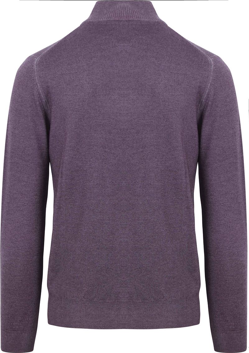 R2 Amsterdam R2 Half Zip Trui Merino Wol Paars