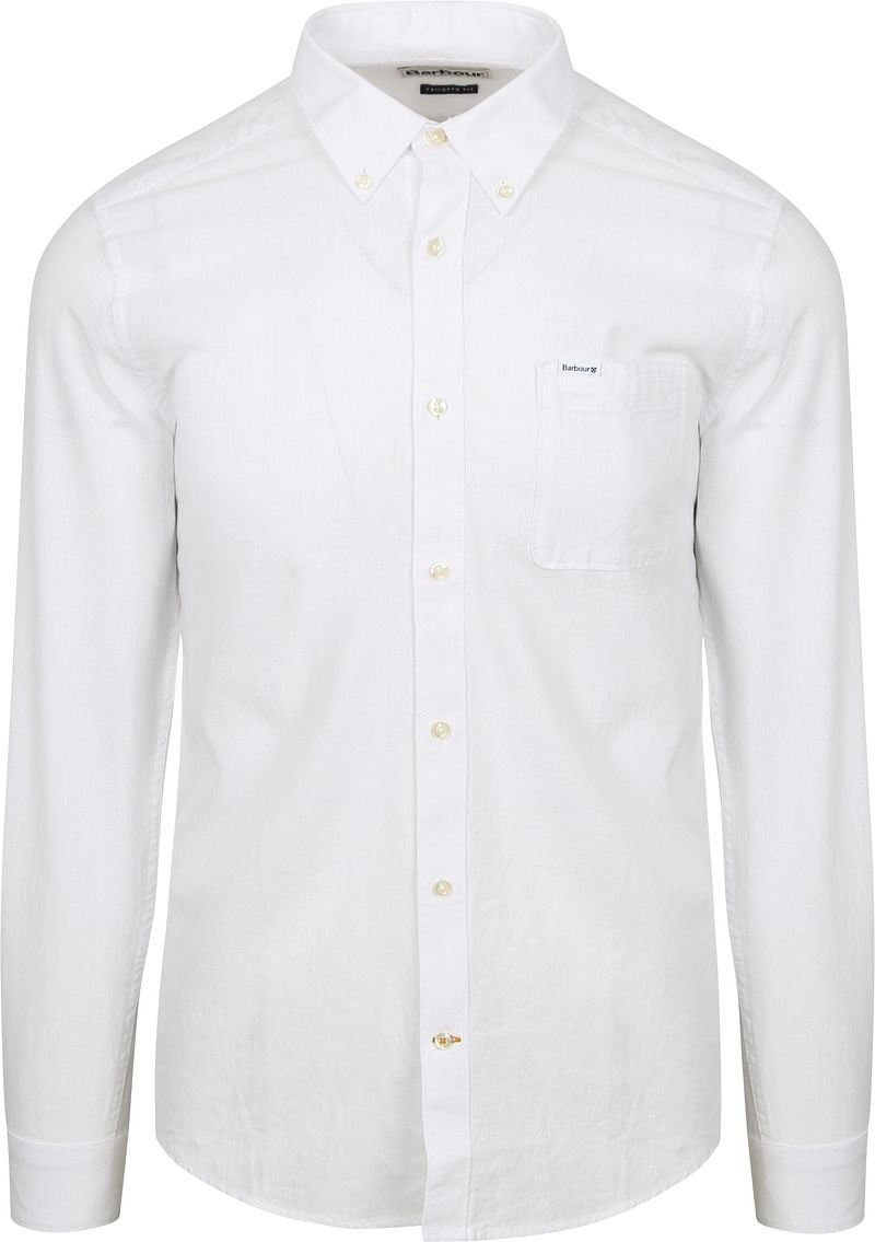 Barbour Shirt Nelson Tailored White - Größe M günstig online kaufen