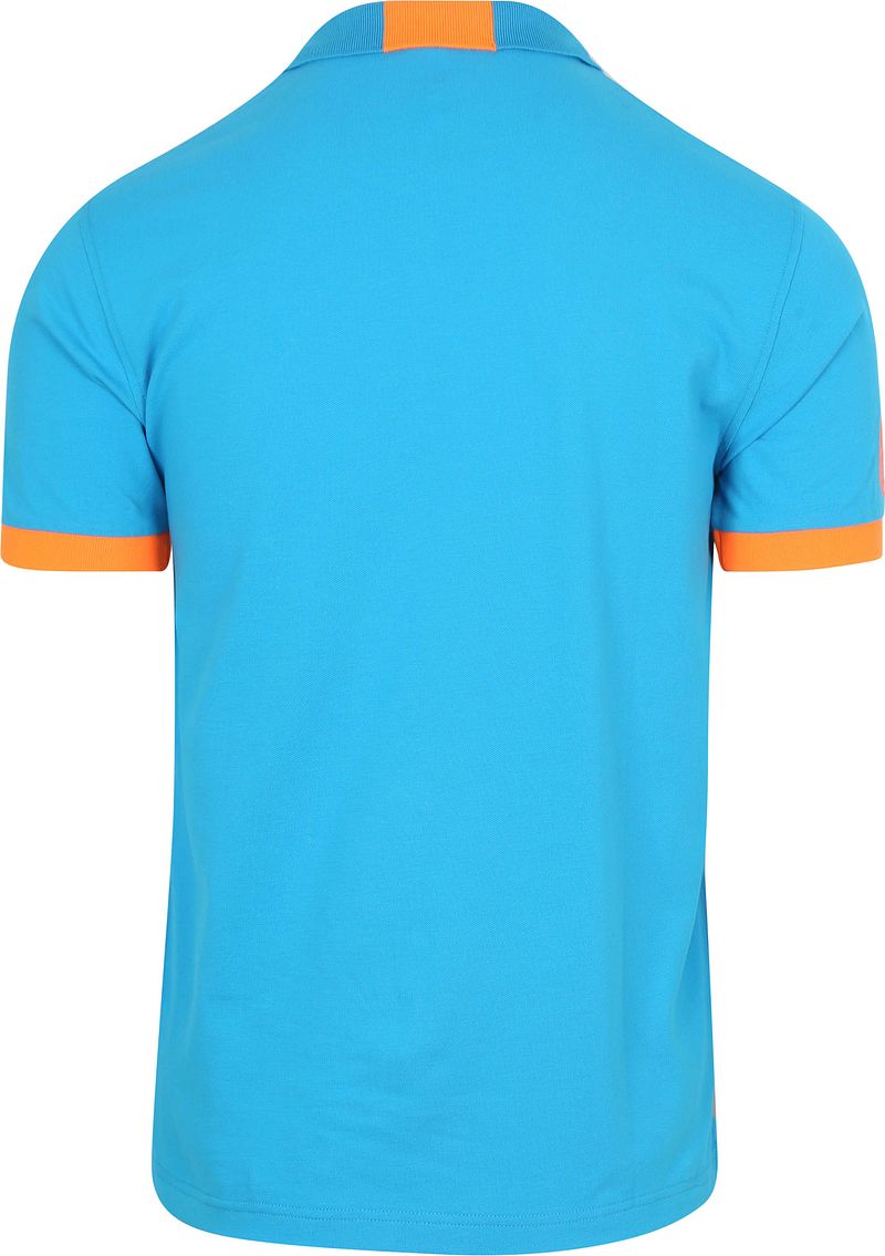 Sun68 Poloshirt Logo Fluo Blauw