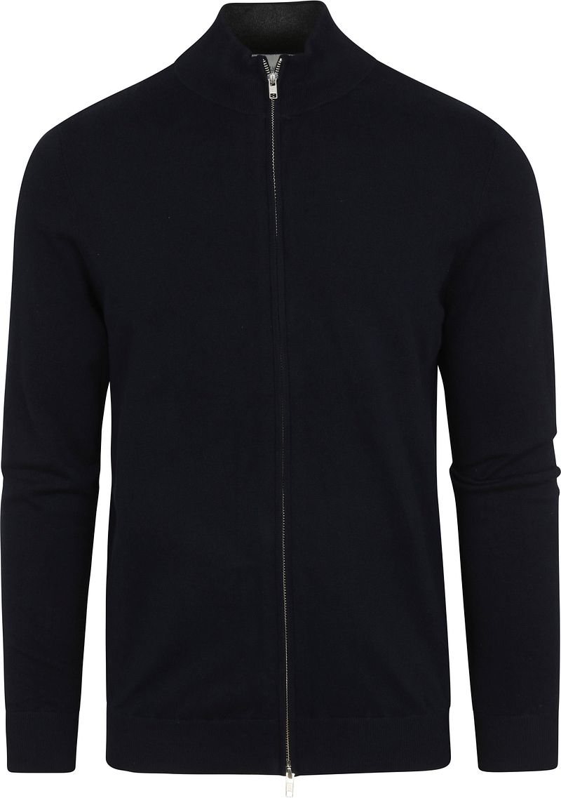 Profuomo Cardigan Zip Marine Bleu Bleu foncé taille M