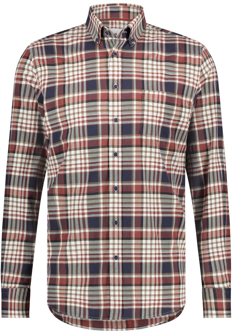 State of Art Chemise A Carreaux Brique Rouge taille M