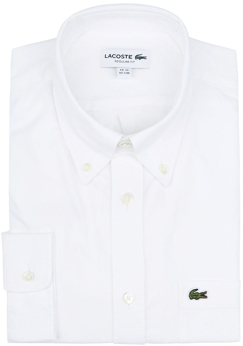 Lacoste Oxford Hemd Weiß - Größe 39 günstig online kaufen