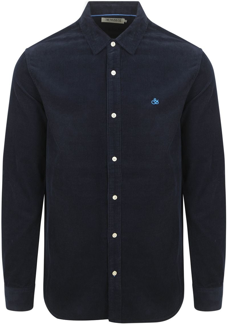 Scotch and Soda Solid Corduroy Hemd Schwarz - Größe S günstig online kaufen