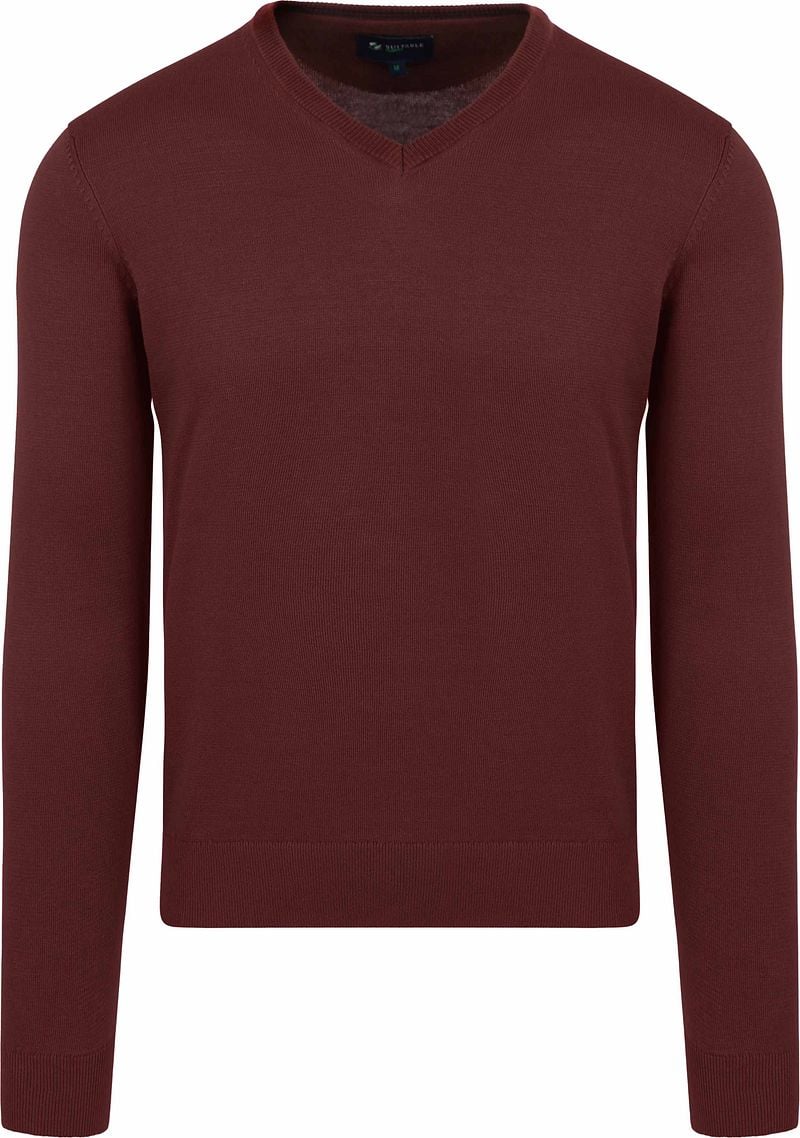 Suitable Respect Baumwolle Vinir Pullover Bordeaux - Größe XXL günstig online kaufen