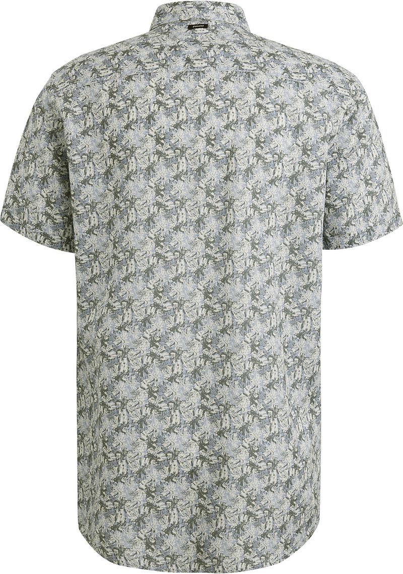Vanguard Short Sleeve Overhemd Print Blauw Groen