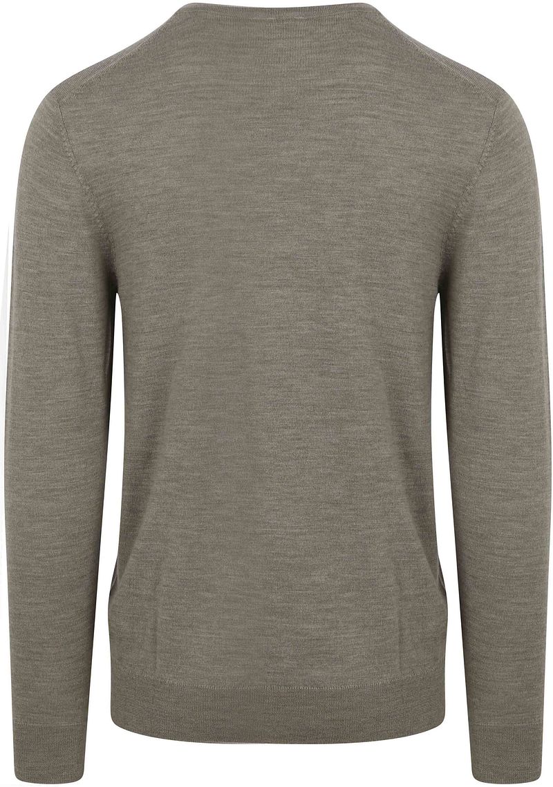 Profuomo Pullover V-Hals Merinowol Groen