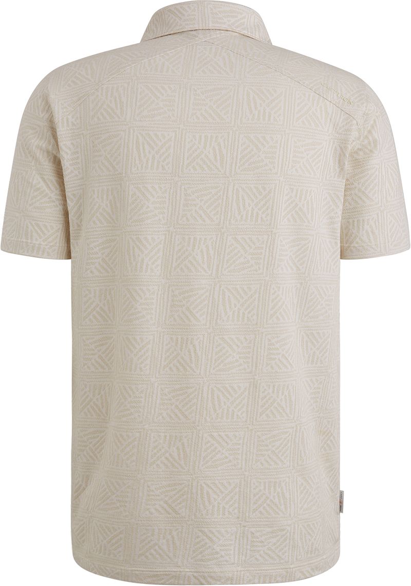 Cast Iron Polo Jacquard Print Ecru