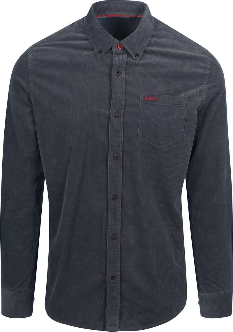 New zealand auckland NZA Overhemd Omar Fine Corduroy Navy