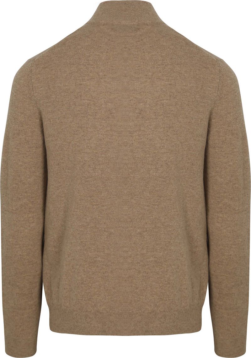 Steppin' Out Half Zip Pullover Merinowolle Beige - Größe M günstig online kaufen