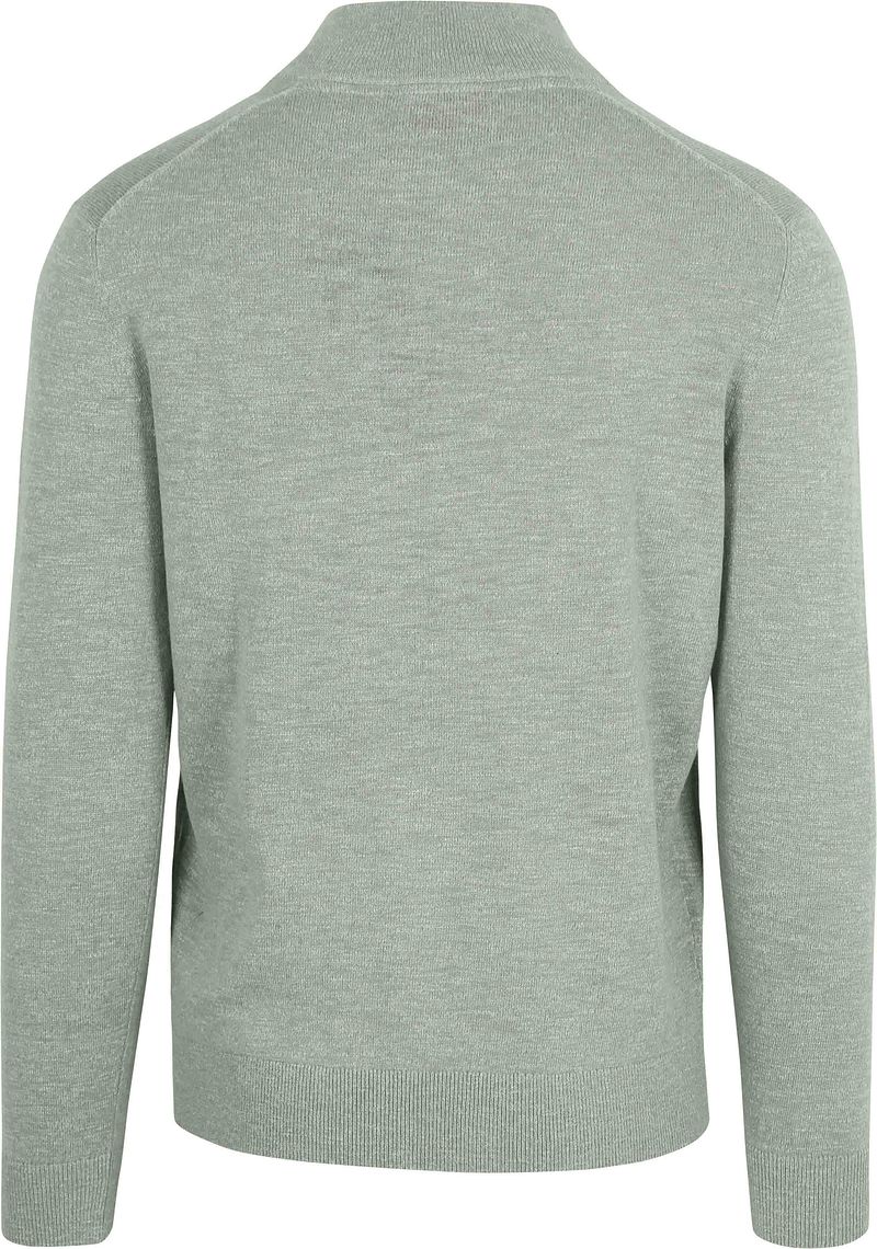 Suitable Slub Yarn Half Zip Trui Groen