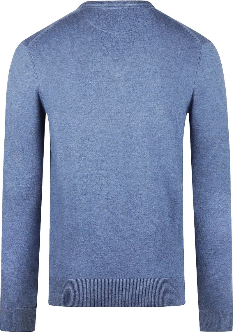 McGregor Pullover Merinowolle V-Ausschnitt Faded Blau - Größe L günstig online kaufen