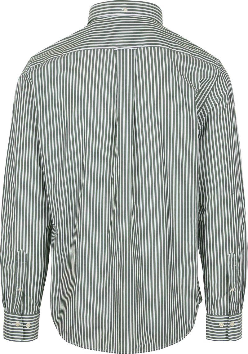 Gant Casual Overhemd Streep Groen