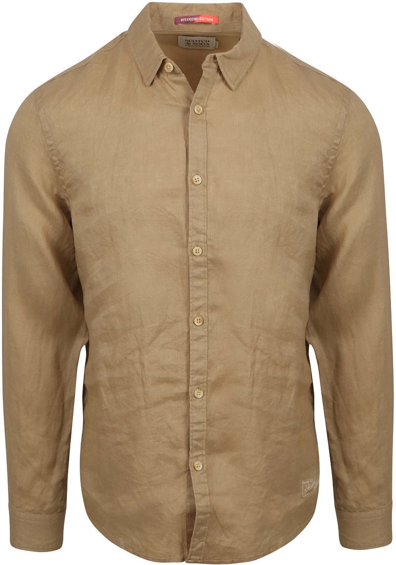 Scotch and Soda Leinen Hemd Beige - Größe XXL günstig online kaufen