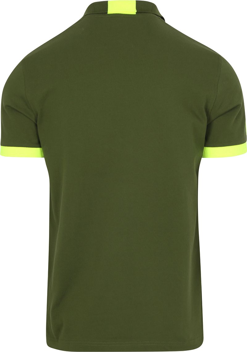Sun68 Poloshirt Logo Fluo Army Groen