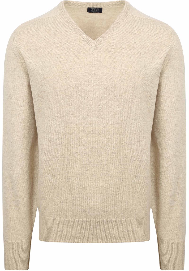 William Lockie Pull Col-V Agneline Beige taille M