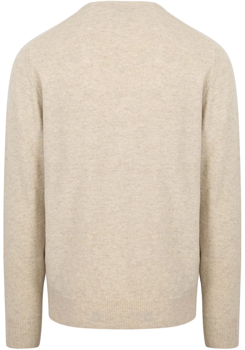 William Lockie O-Auschnitt Pullover Lammwolle Linen Beige - Größe XXL günstig online kaufen