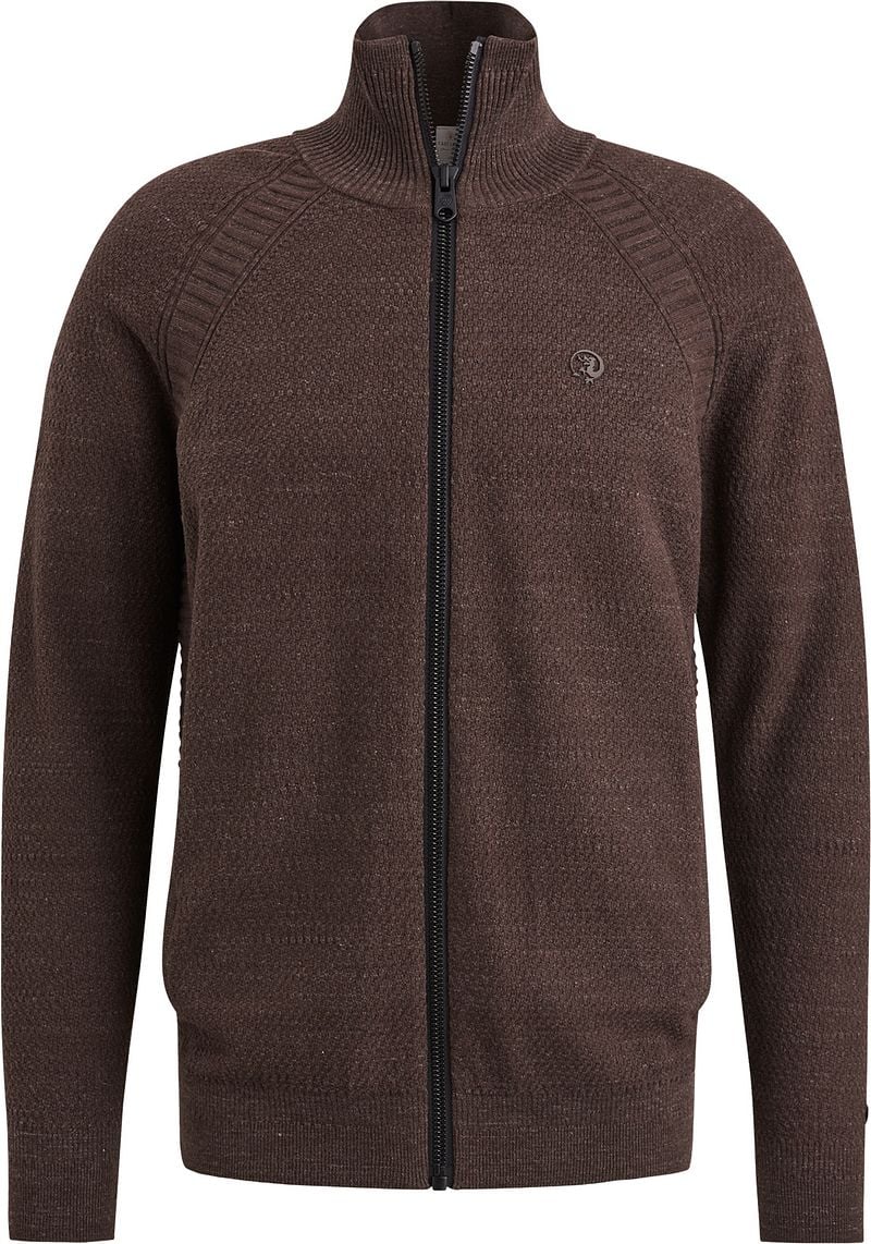 Cast Iron Heather Plated Zip Jacket Ckc2409354 Brown Heren